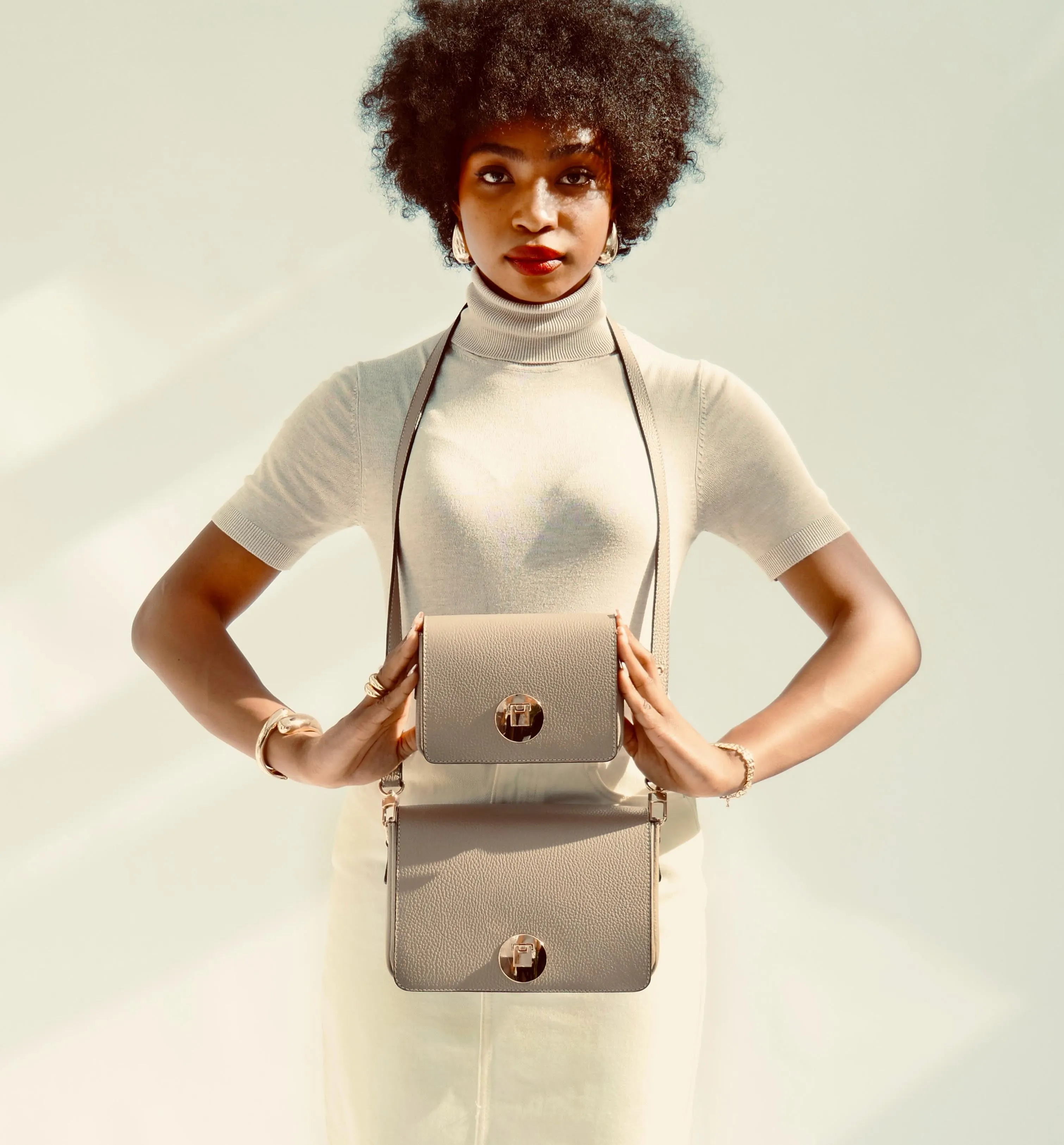 The Newbury Mushroom Leather Bag