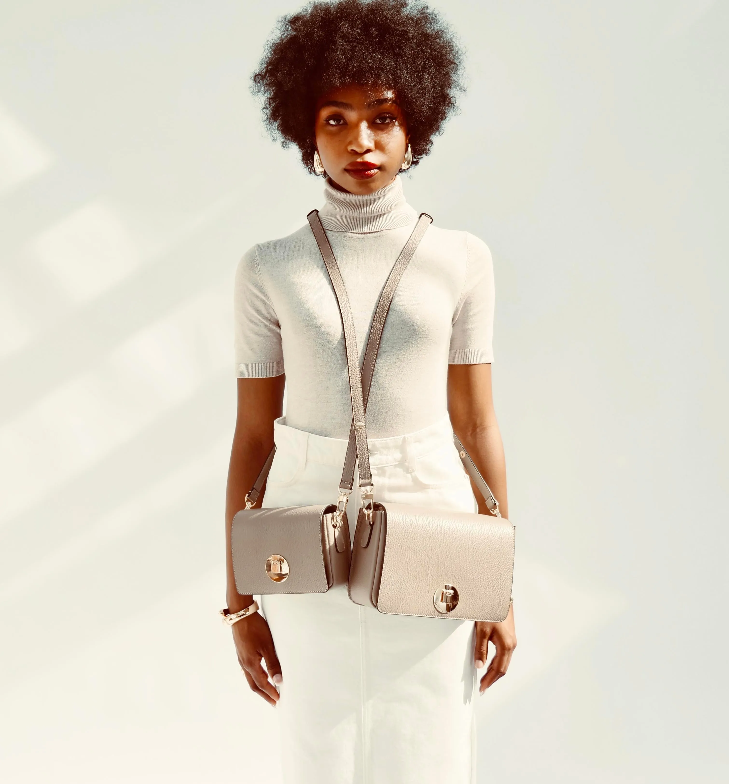 The Newbury Mushroom Leather Bag