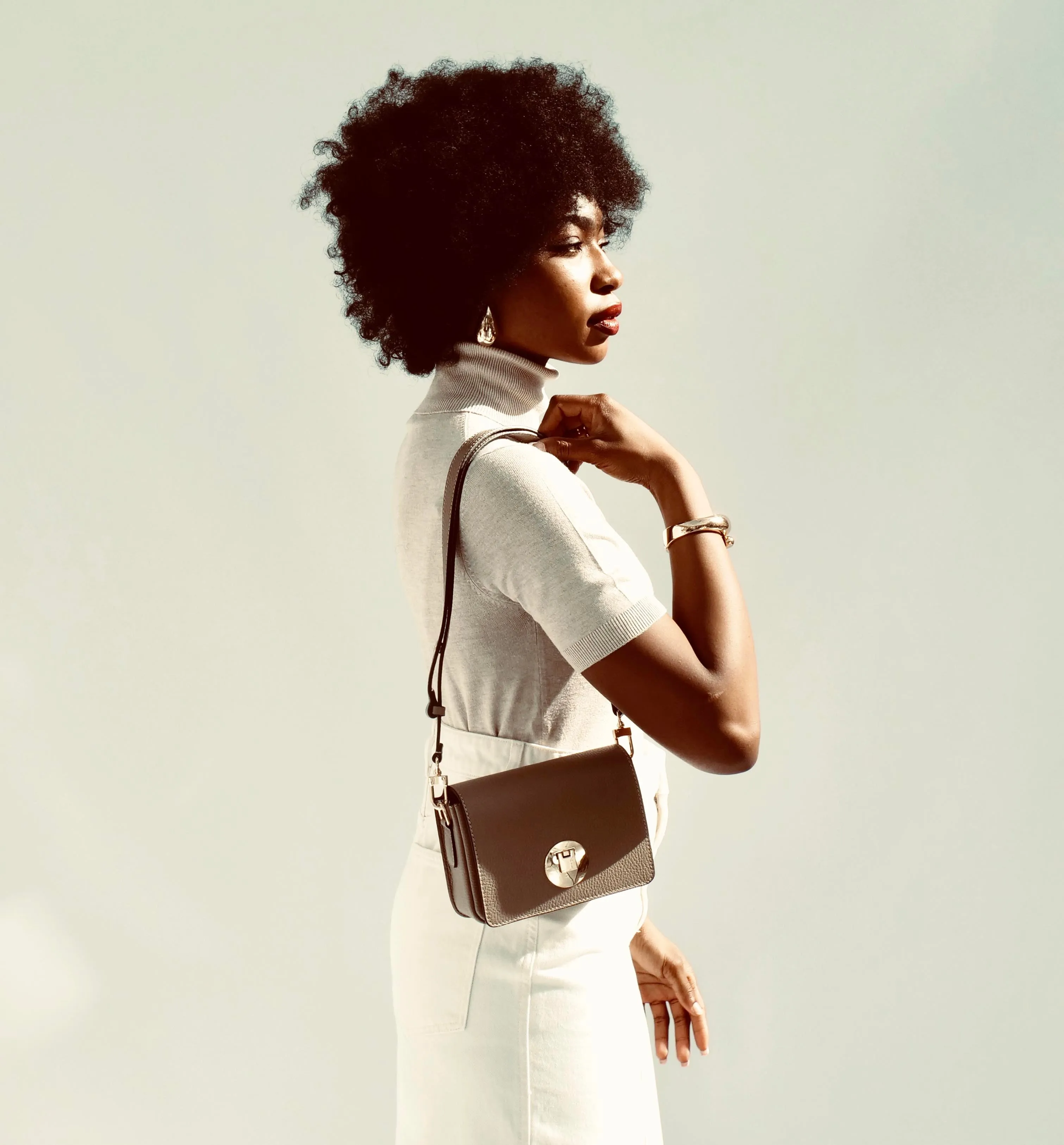 The Newbury Mushroom Leather Bag