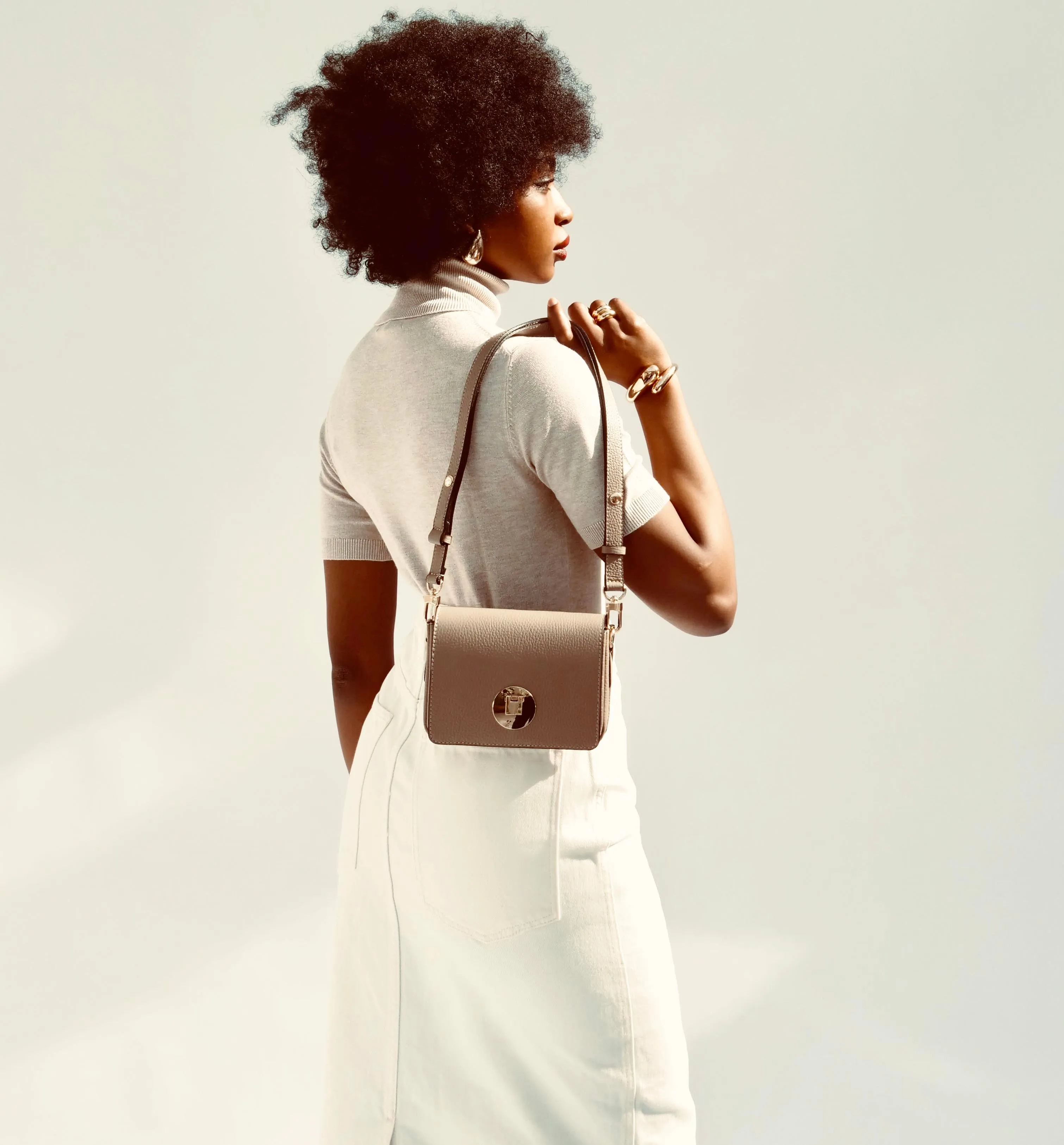 The Newbury Mushroom Leather Bag