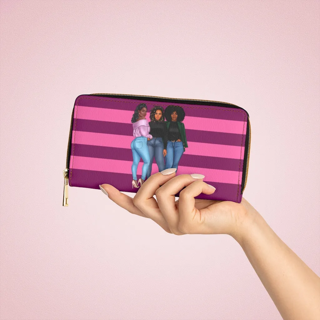 Three Amigas Zipper Wallet