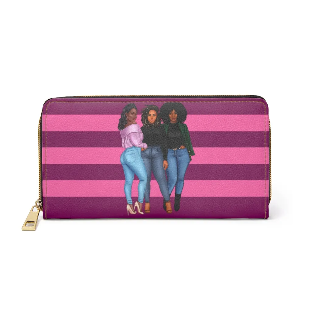 Three Amigas Zipper Wallet