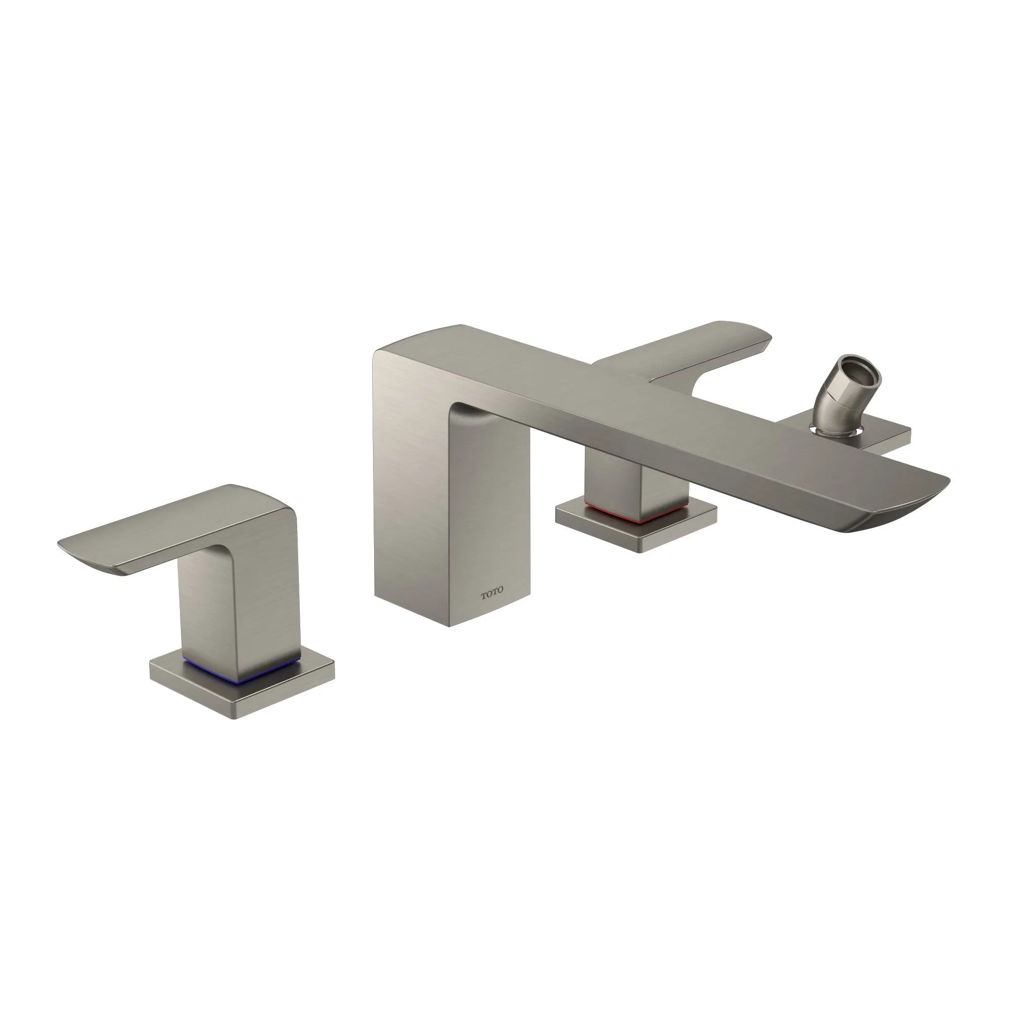 TOTO TBG02202U#BN GR Two-Handle Deck-Mount Roman Tub Filler Trim with Handshower, Brushed Nickel