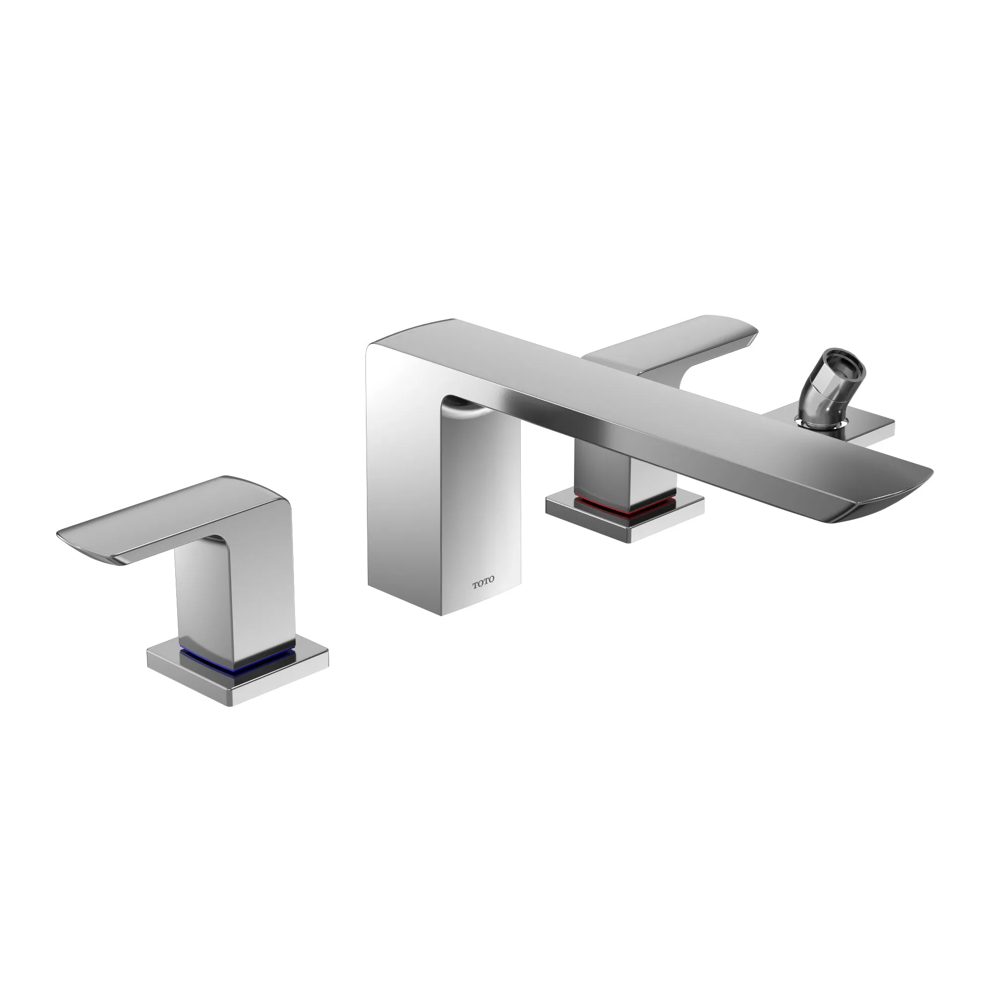 TOTO TBG02202U#CP GR Two-Handle Deck-Mount Roman Tub Filler Trim with Handshower, Polished Chrome