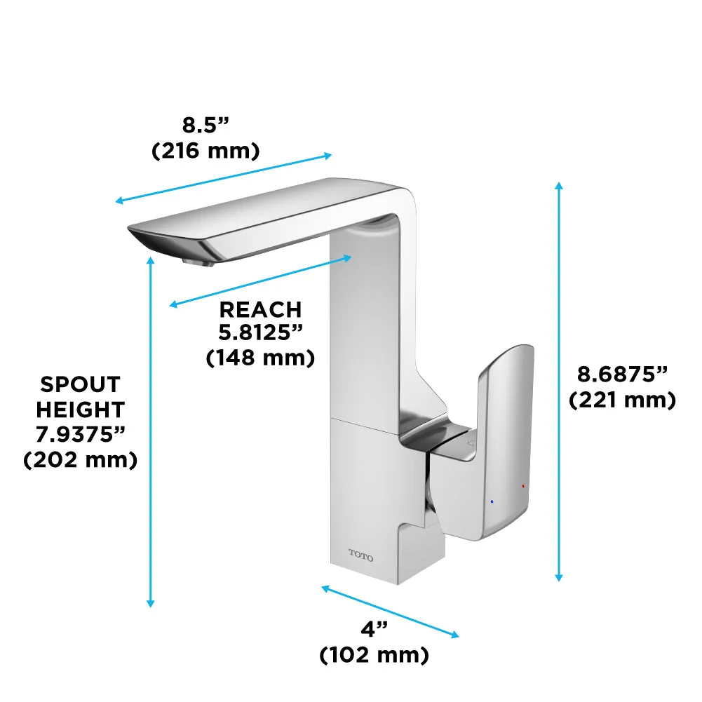 TOTO TLG02309U#BN GR Series Single Side Handle Bathroom Sink Faucet with Drain Assembly, Brushed Nickel