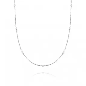 Treasures Seed Pearl Chain Sterling Silver Necklace TN05_SLV