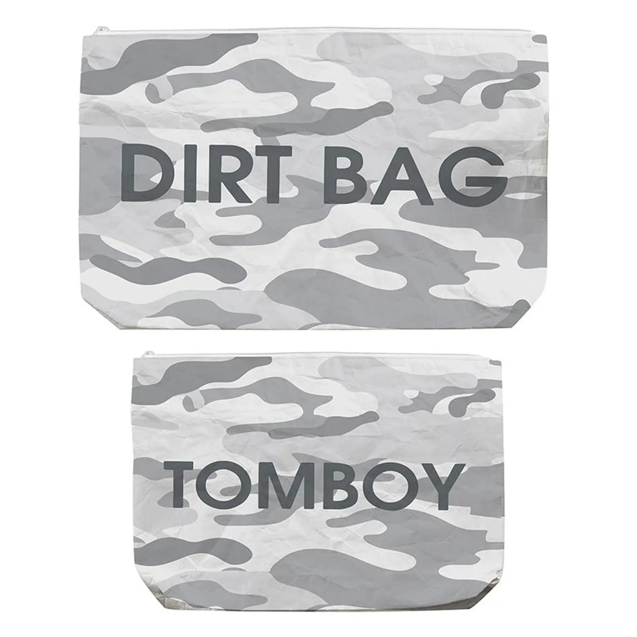 Tyvek Bag Camo Tomboy/Dirt Bag in Set of 2 | Large Travel Bag Organizer