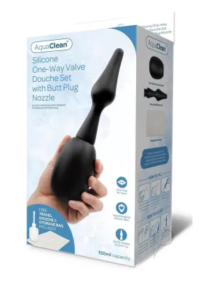 Ultraclean 150ml Douche W/butt Plug Blk