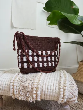 Vintage 40's Walnut Woven Bag