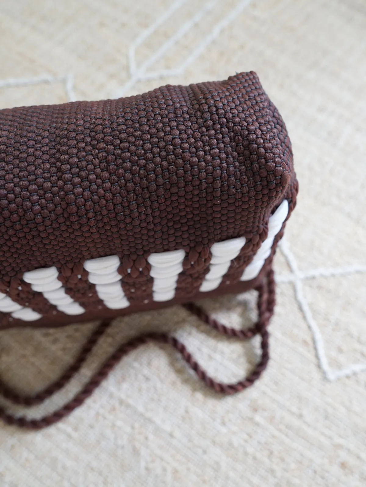 Vintage 40's Walnut Woven Bag