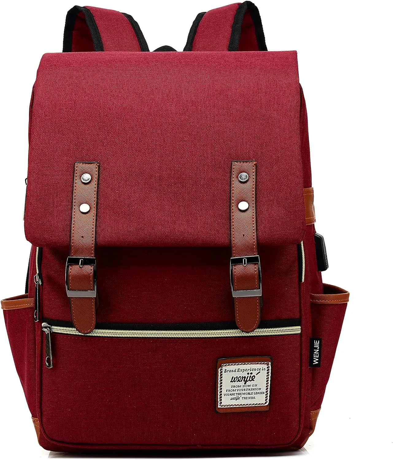 Waterproof Burgundy Red Shoulder Daypack Laptop Backpack