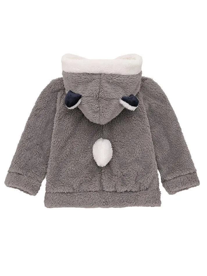 Winter Cute Infant Baby Panada Style Fleece-lining Hoodie 3-Color