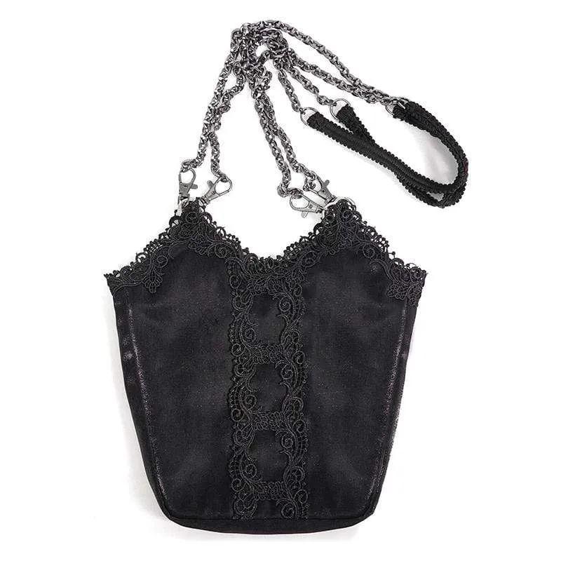 Women's Gothic Floral Bucket Bag