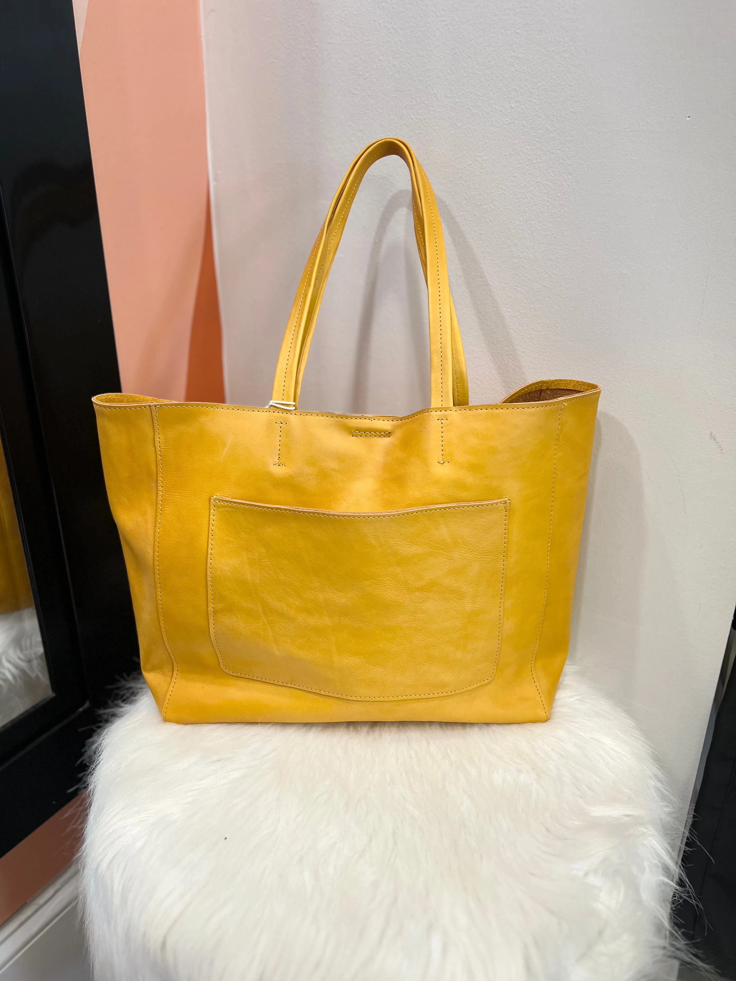 Yellow Leather Handbag